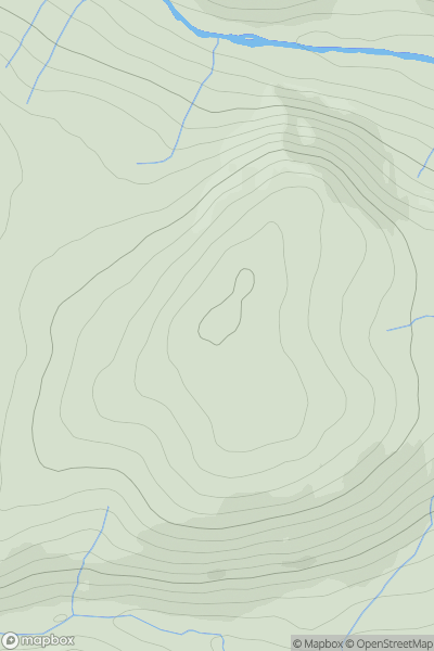 Thumbnail image for Inner Hill [Northumberland] [NT879070] showing contour plot for surrounding peak